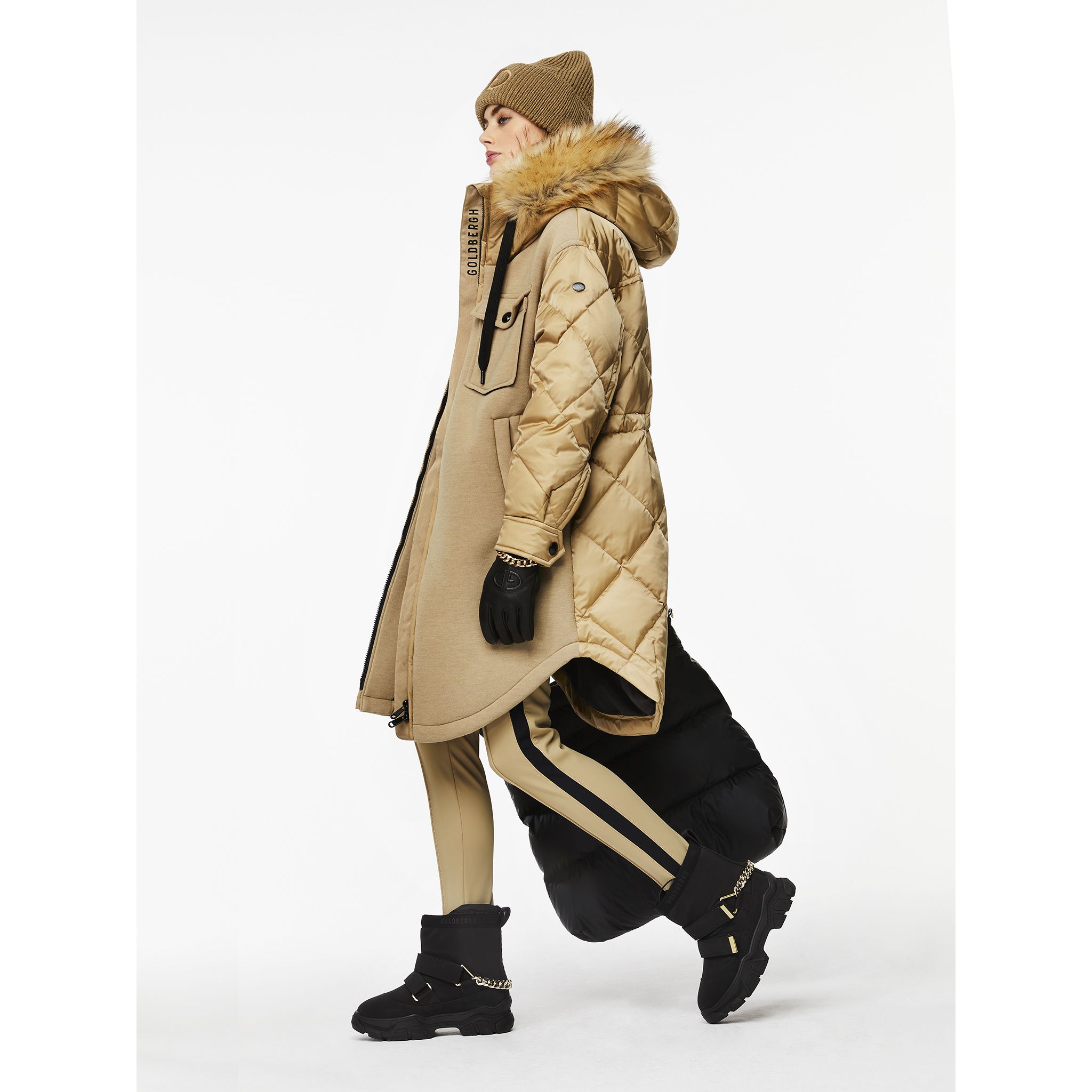 Geci Iarnă -  goldbergh COVER Jacket Real Fur