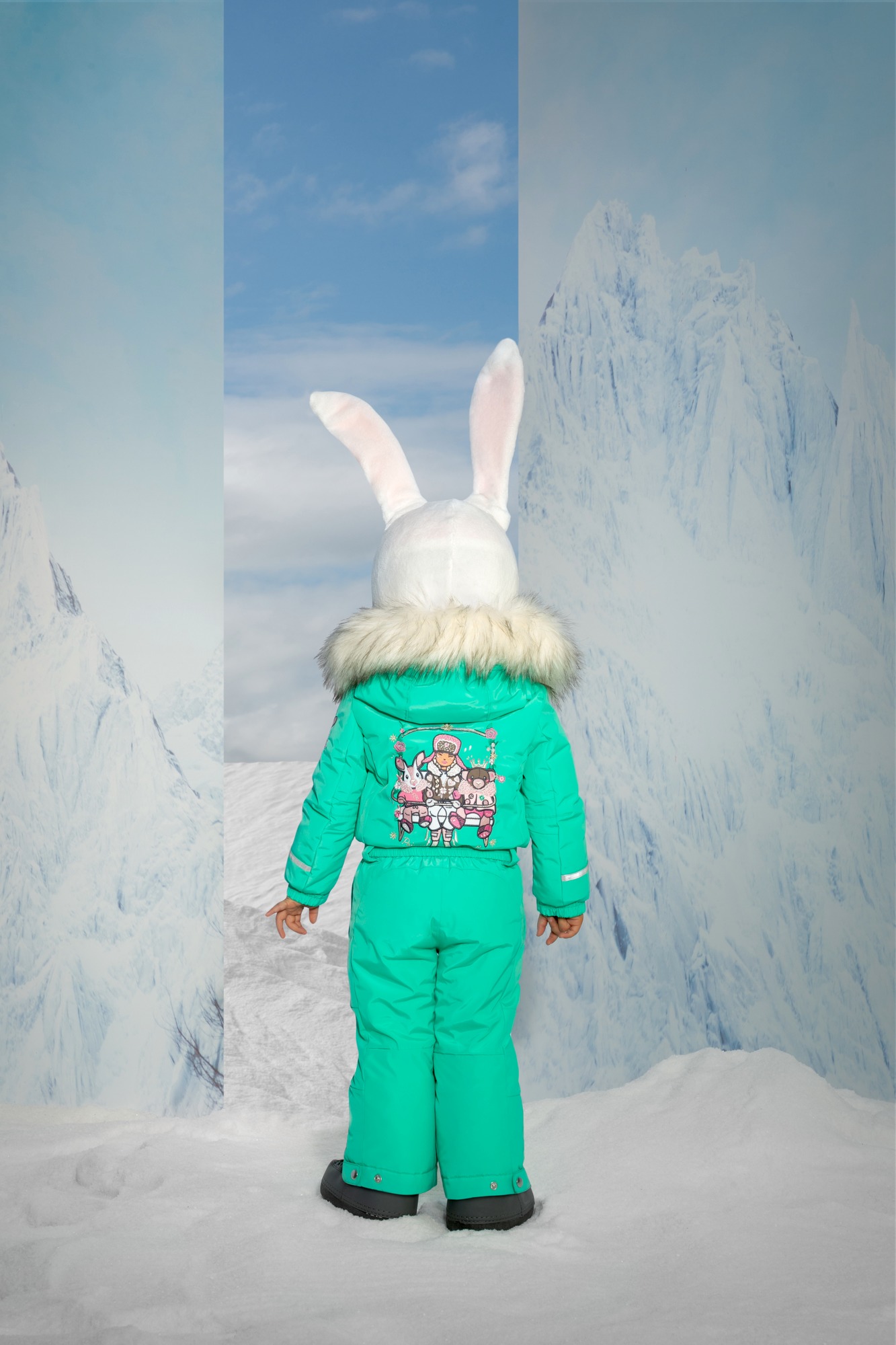 Geci Ski & Snow -  poivre blanc SKI OVERALL 274064